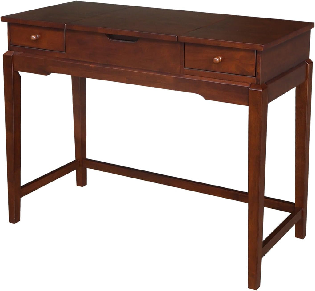 International Concepts Vanity Table with Vanity Bench Esspresso