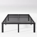 14 Inch California King Bed Frames No Box Spring Needed, Metal Platform Cal King Bed Frame, Heavy Duty, Easy Assembly and Noise Free, Black