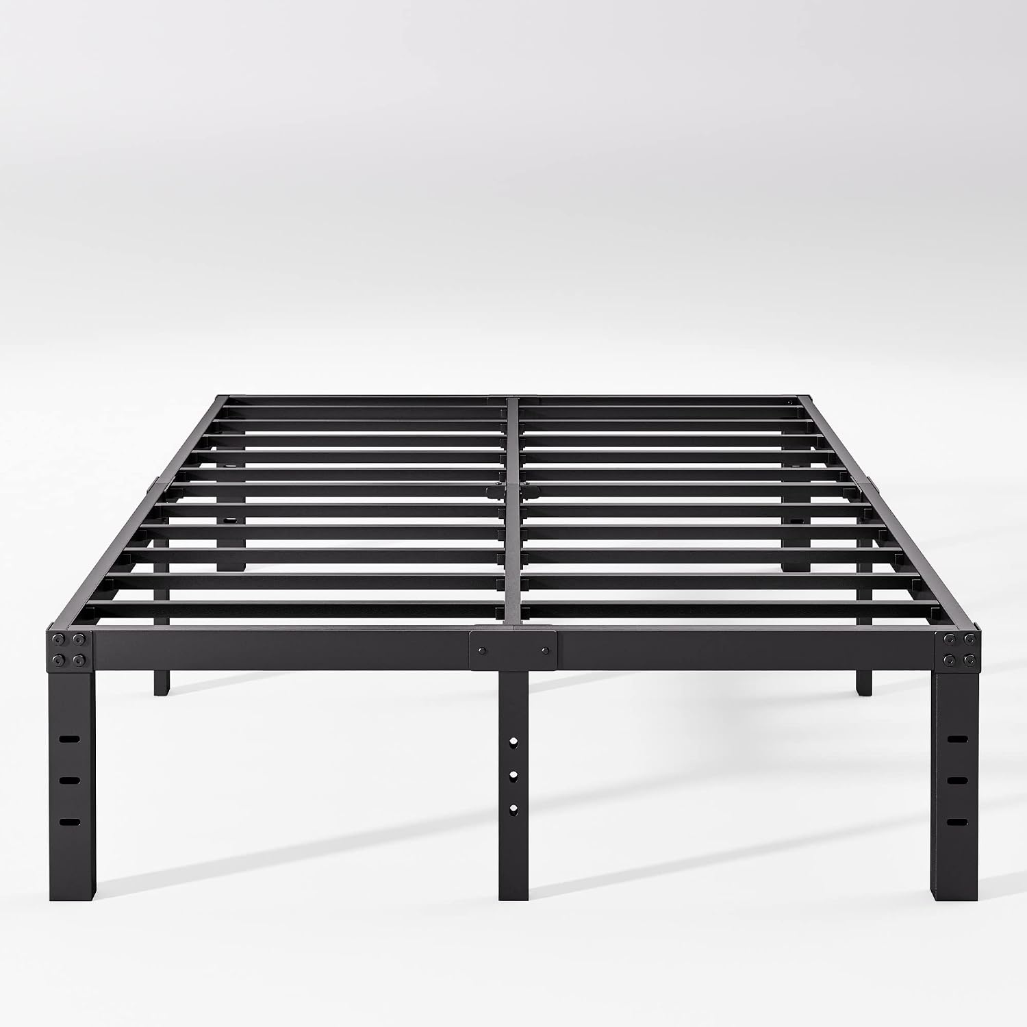 14 Inch California King Bed Frames No Box Spring Needed, Metal Platform Cal King Bed Frame, Heavy Duty, Easy Assembly and Noise Free, Black