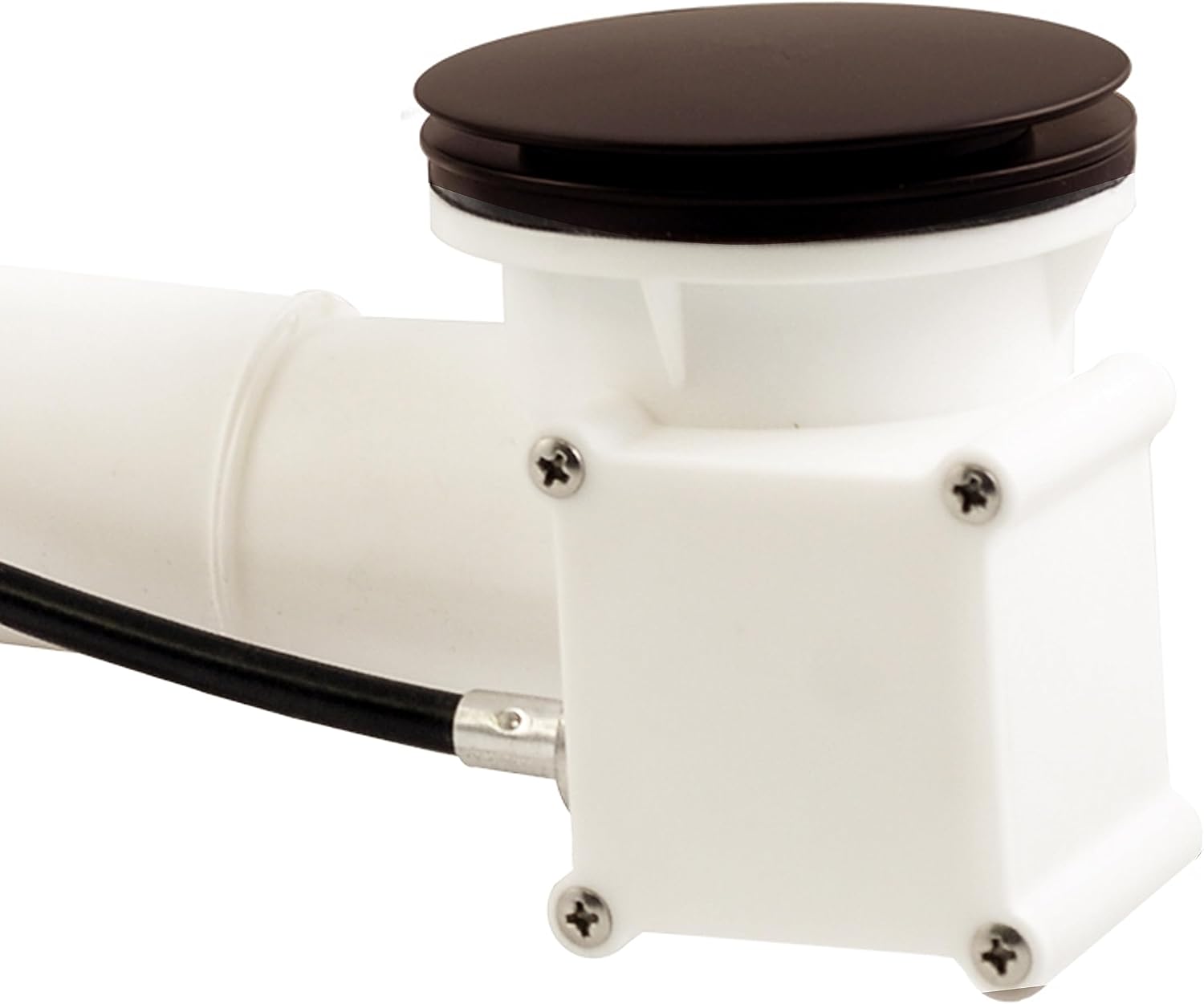 Westbrass Tubular 35 in. Cable Drive Bath Waste, Oil Rubbed Bronze, D50P35TLE-12