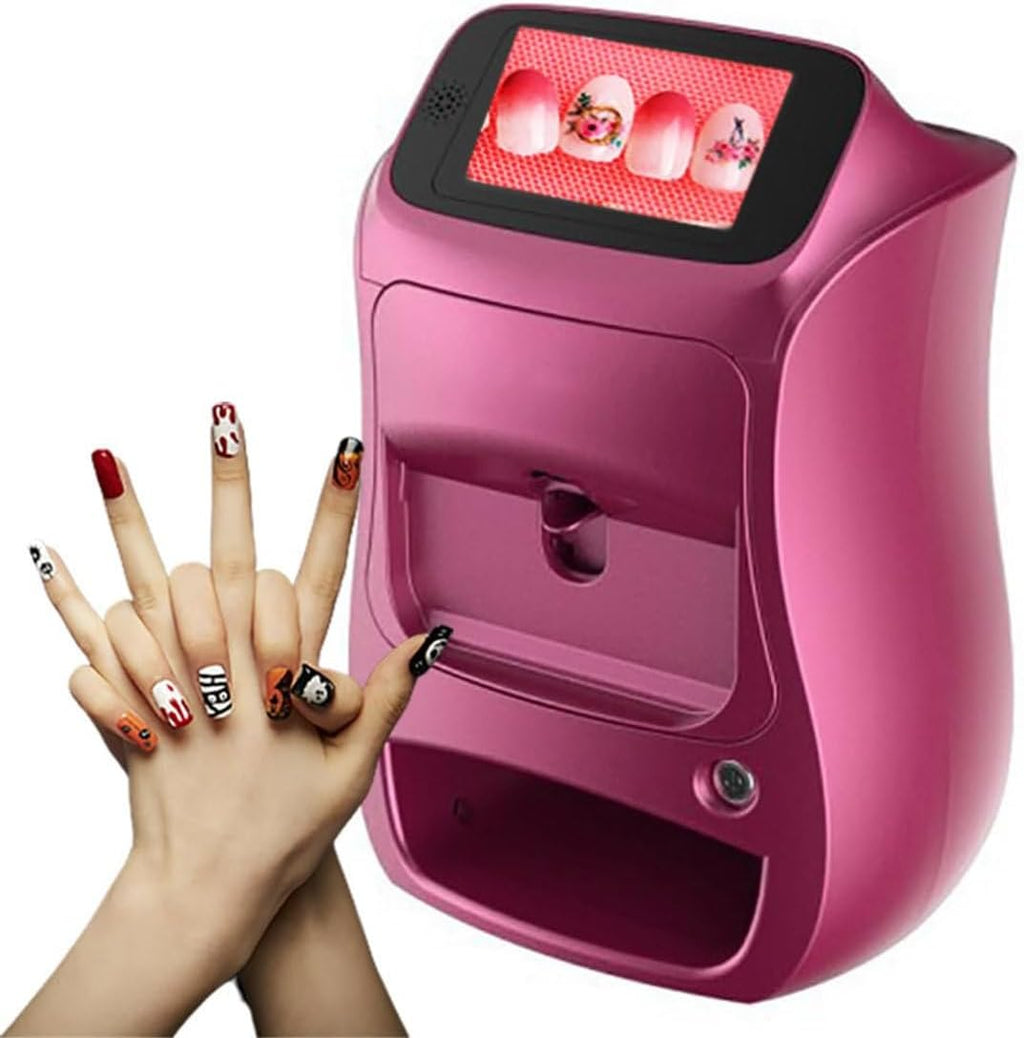 Automatic Smart 3D Nail Art Printer - Portable Mini Machine, Digital Mobile Nail Painting, Control via Free App - Perfect for Home Beauty & Personal Care for Girls
