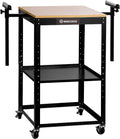 Planer Stand with Integrated Mobile Base and Storage Shelf, 58'×21'×38', 500 lbs Load Capacity, 6 - Level Height Adjustment