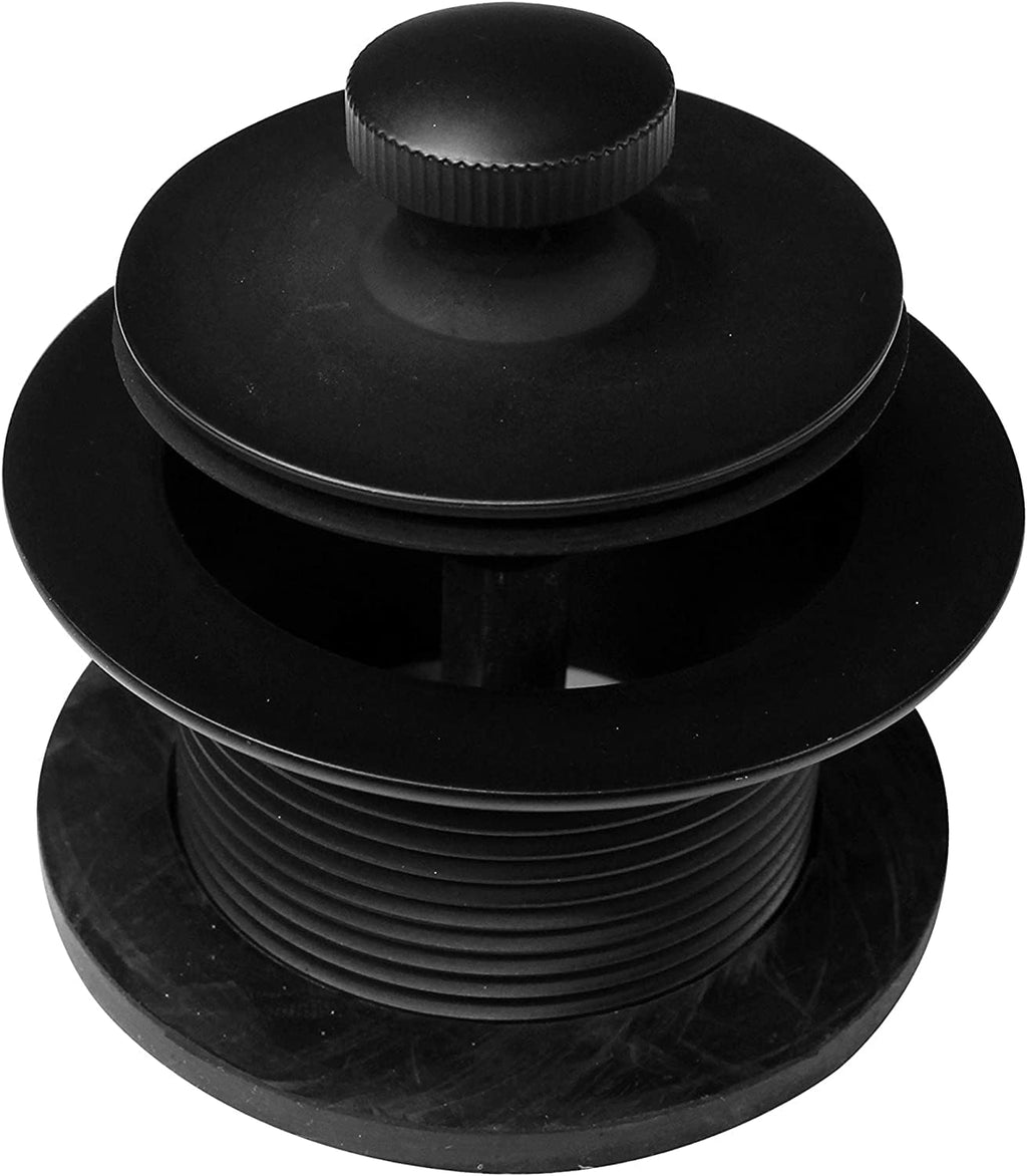 Westbrass D4942-12-62 1-1/2' x 12' Bath Waste & Overflow Assembly with Two-Hole Faceplate Cover and Twist & Close Drain Plug-SCH. 40 PVC, 12-Pack, Matte Black