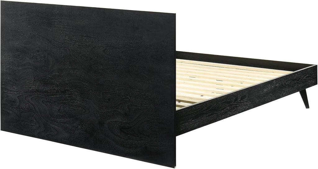Armen Living Petra Queen 4 Piece Wood Bedroom Set in Black Finish