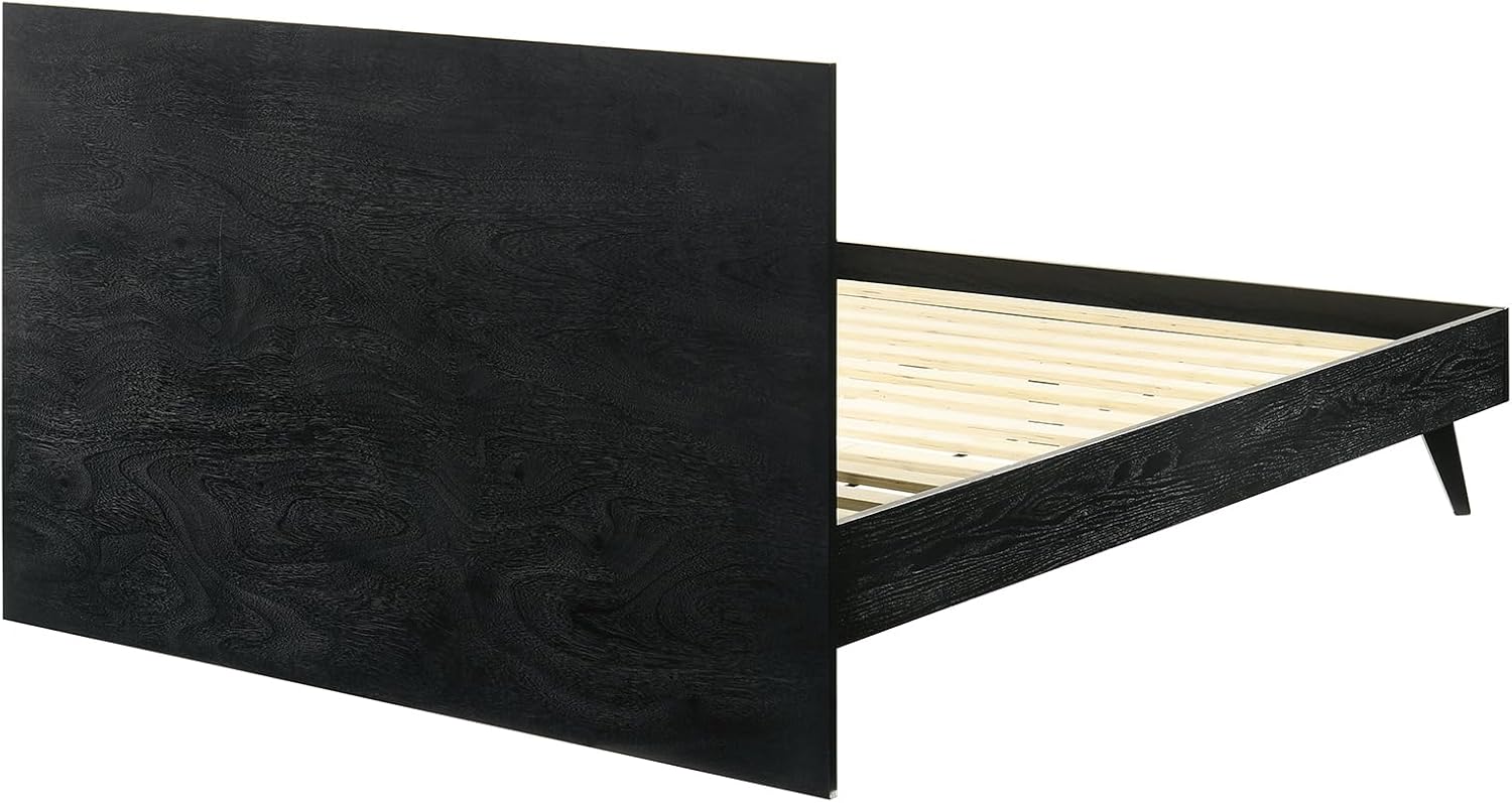 Armen Living Petra Queen 4 Piece Wood Bedroom Set in Black Finish