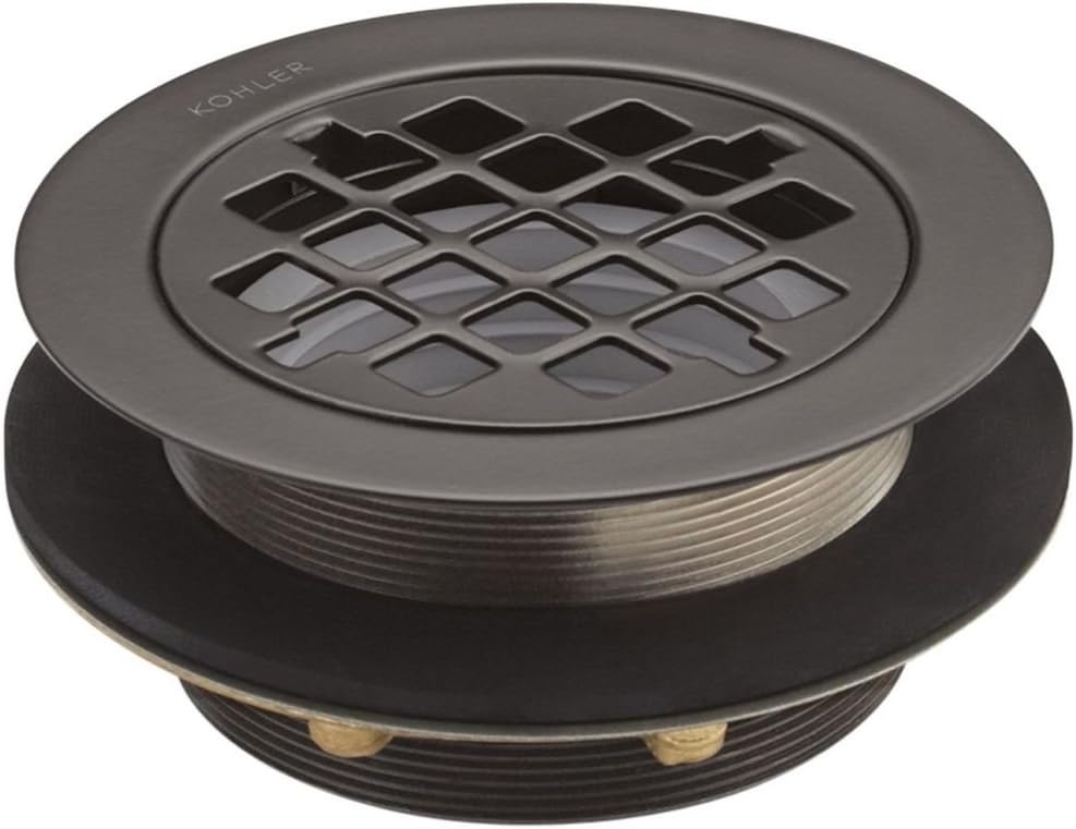 Kohler K-9132-2BZ Shower Drain with Grid Strainer, Oil Rubbed Bronze , Oil-Rubbed Bronze