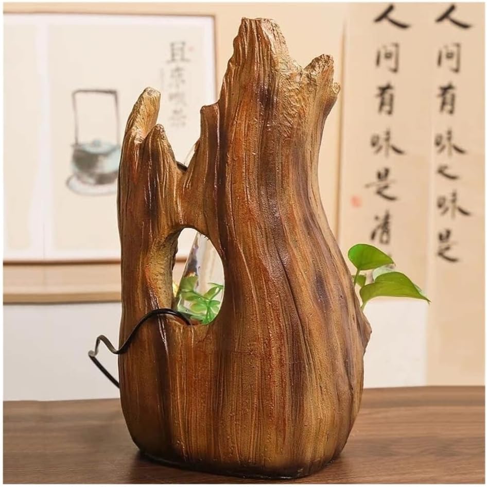 Desktop Fountain Tabletop Fountain Small Home Desktop Fish Tank Water Circulation Ornaments for Office, Living Room