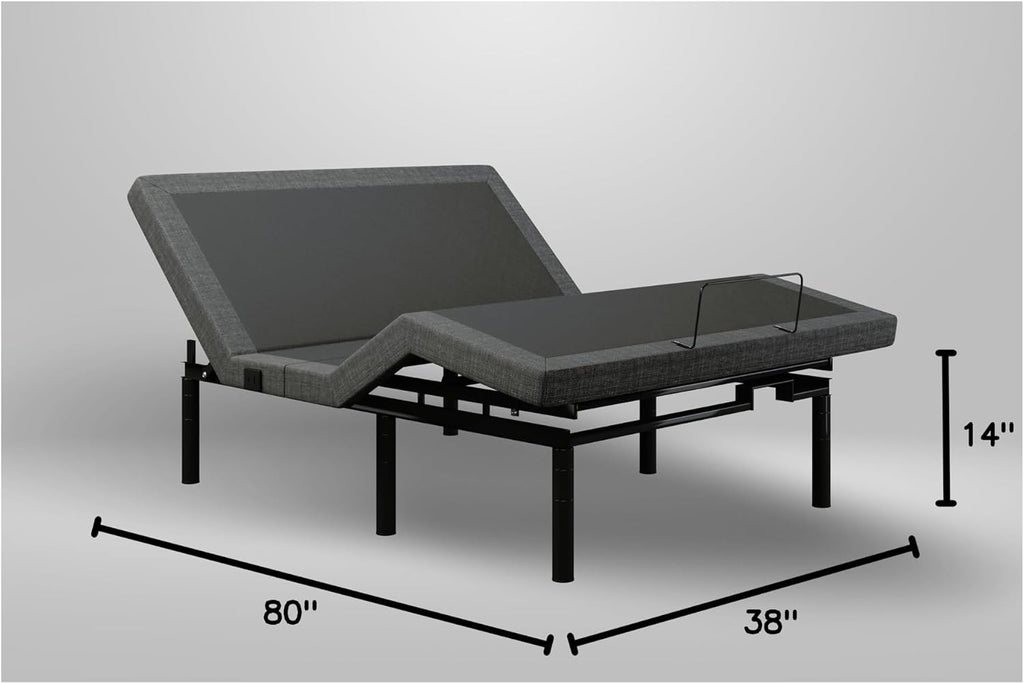 iDealBed 4i Custom Adjustable Bed Base, Wireless, Massage, Bluetooth, USB Ports, Zero Gravity, Memory Positions (FullXL)