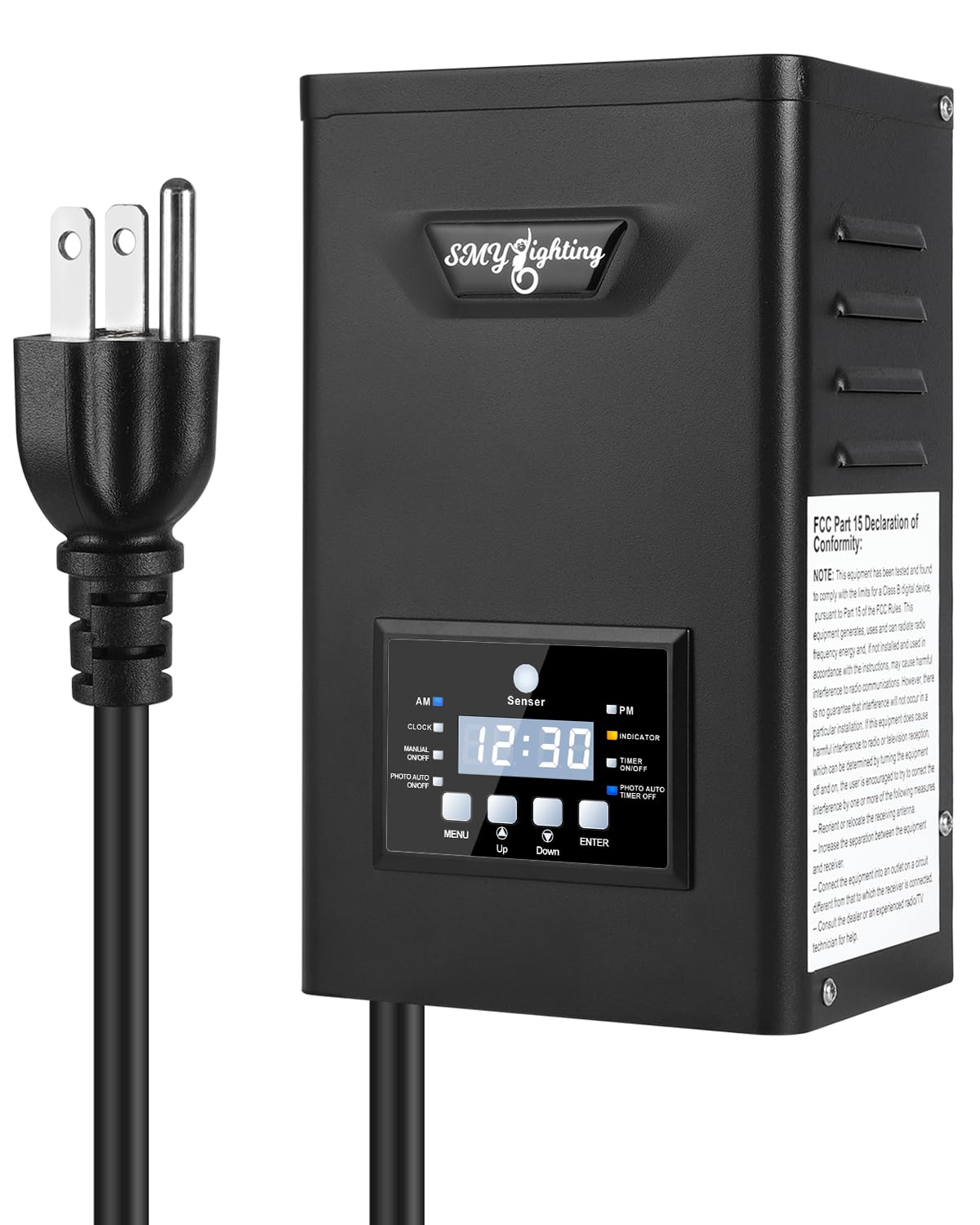 SMY Lighting 400W Low Voltage Landscape Transformer, Outdoor Lighting Transformer with Photocell Sensor and Timer 120V AC to 12V 14V AC Weatherproof Transformers for Landscape Lighting