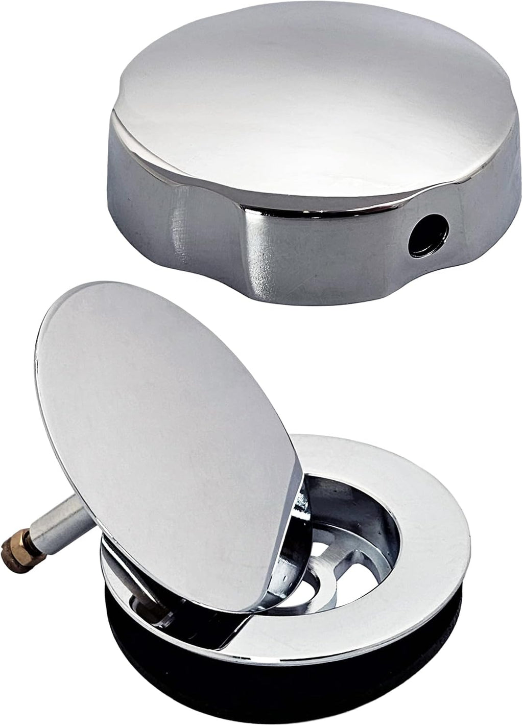 Westbrass A50P45BJ-26 1-1/2' Sch. 40 PVC 45' Cable Driven Bath Waste Kit with Ball Joint Head and Brass Trim Drain Kit, Polished Chrome