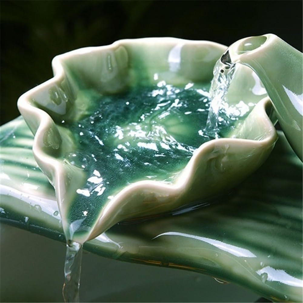 Tabletop Fountain Indoor Water Fountain, Tabletop Waterfall, Desktop Simulation Scenery Decoration(XL)