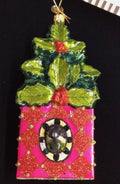 MacKenzie-Childs Glass Ornament CHIKADEE Holly House
