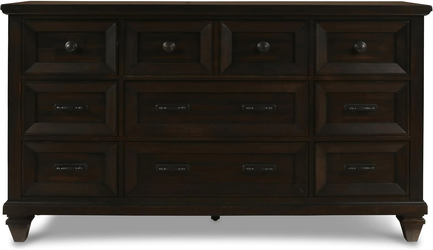 New Classic Sevilla 4-Piece Wood Queen Bedroom Set with Nightstand in Walnut