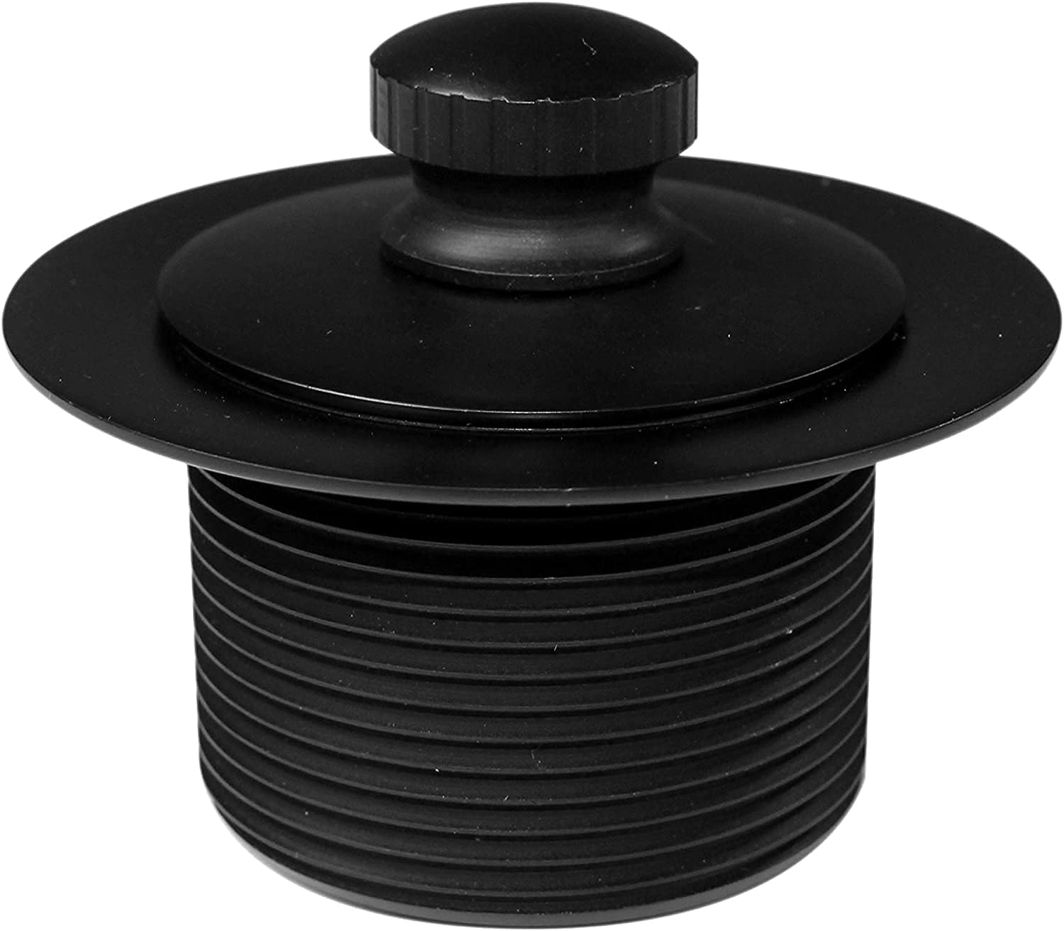 Westbrass D49721-4-62 1-1/2' Bath Waste & Overflow Assembly with Pull Drain Stopper and One-Hole Faceplate Top Elbow - Sch. 40 PVC, Matte Black (4-Pack)
