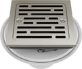 Delta Faucet 4 Inch Tile-In Square Shower Floor Drain Brushed Nickel, Shower Drain Kit, Square Shower Drain, Chrome Shower Drain, Shower Floor Drain, Stainless DT062412-SS