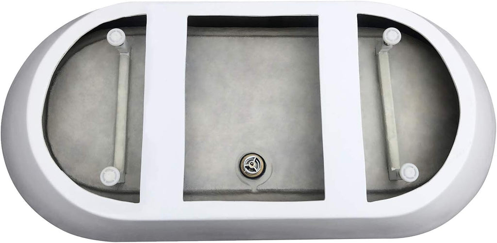 Brooklyn 60 Inch Freestanding Bathtub in White with Polished Chrome Drain and Overflow Trim