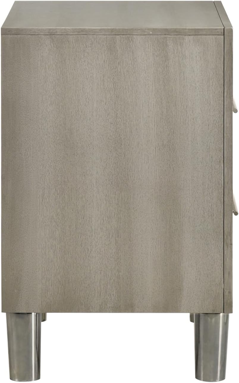 New Classic Furniture Lennox 5Pc Wood King Bedroom Set w 2-Nightstand, Gray