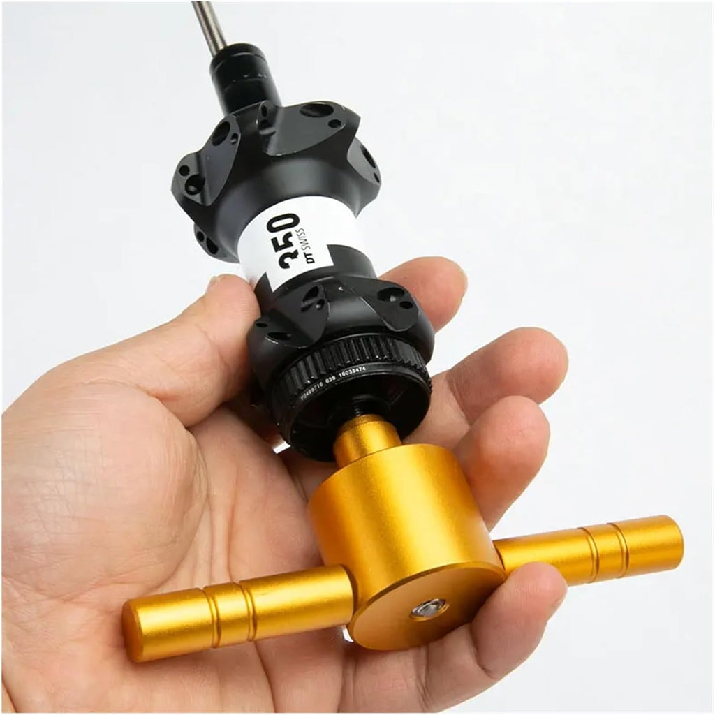 Steel Tool Compatible with DT-Swiss EXP/Swift Bike Hub Repair Tool Kit Ratchet Bearing & Seal Ring Installation CNC Aluminum Alloy/Stainless(Golden)