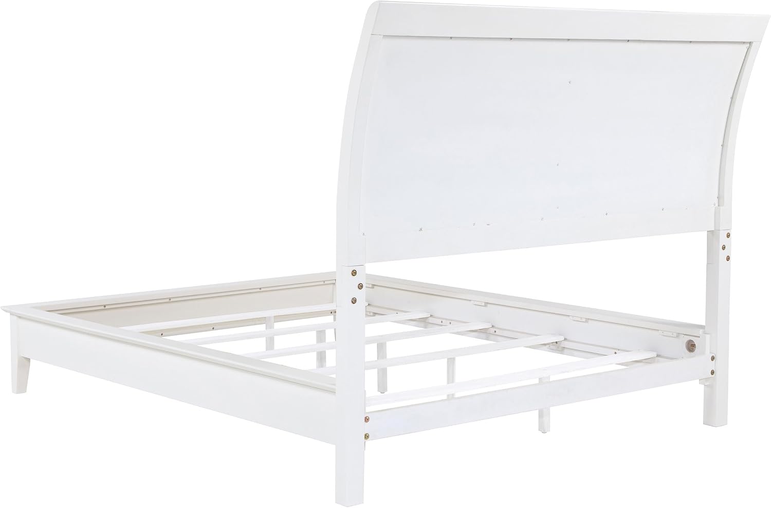 Coaster Home Furnishings Bexhill Farmhouse 5-Piece Bedroom Set Fabric Linen-Like Upholstered Eastern King Size Panel Bed Frame 56-inch Headboard White 223471KE-S5