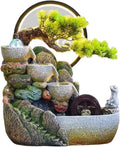 Tabletop Fountain High Mountain, Flowing Water, Fountain Landscape, Circular Living Room, Desktop Decoration, Desktop Fountain, Rockery Decoration Desktop Fountain (Color : A)