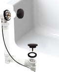 Westbrass A50P45BJ-12 1-1/2' Sch. 40 PVC 45' Cable Driven Bath Waste Kit with Ball Joint Head and Brass Trim Drain Kit, Oil Rubbed Bronze