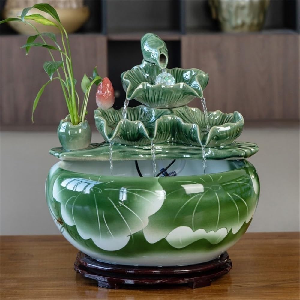 Tabletop Fountain Tabletop Fountains Home Office Desktop Decorations for Meditation Relaxation(Large)