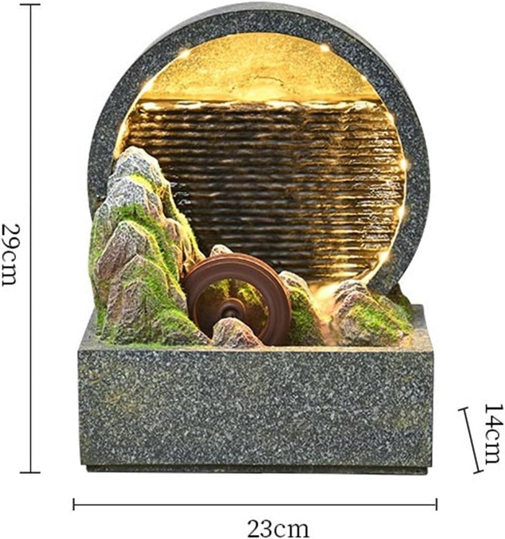Tabletop Fountain Minimalist Rockery and Flowing Water Ornaments Curtain Circulating Fountain