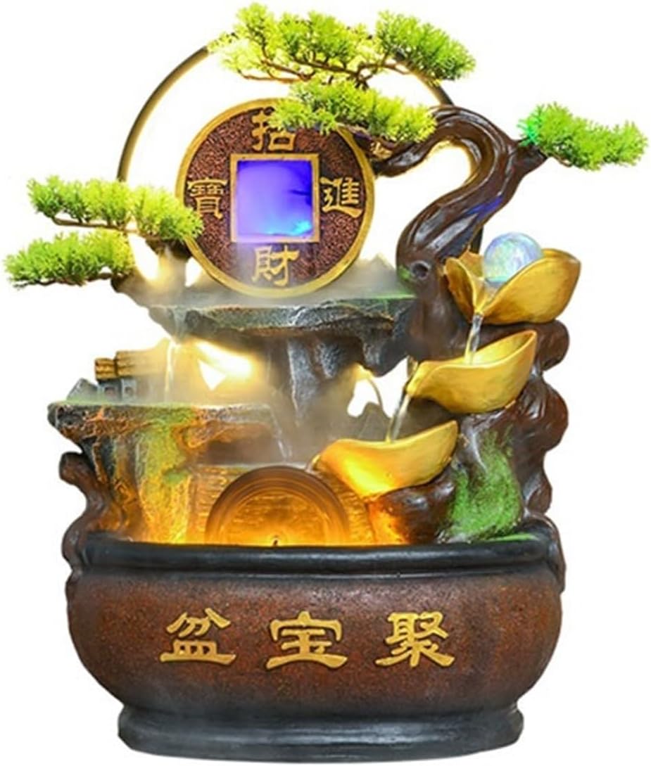 Tabletop Fountain Rockery Fountain Desktop Fountain Circulating Water Decoration for Bedroom Office