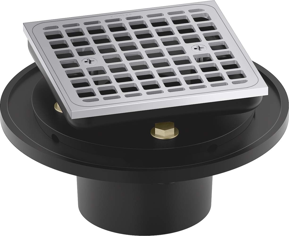 Kohler 22673-CP Clearflo square brass tile-in shower drain
