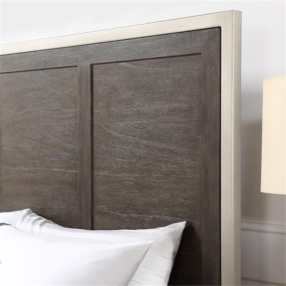 Steve Silver Broomfield Walnut King Engineered Wood 4-Piece Bedroom Set