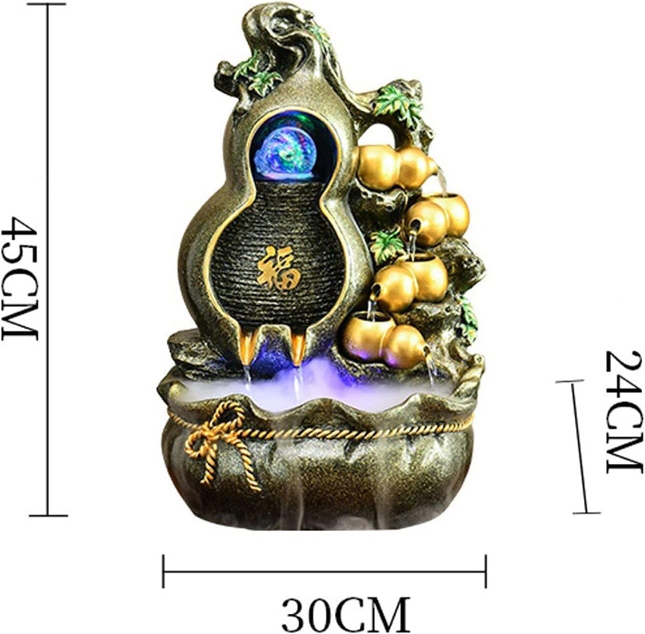 Tabletop Fountain Coffee Table Ornaments Living Room Desktop Business Office Fountain Water Attracts Wealth to Improve Feng Shui Desktop Fountain