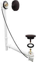 Westbrass Tubular 35 in. Cable Drive Bath Waste, Oil Rubbed Bronze, D50P35TLE-12