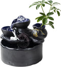 Tabletop Fountain Indoor Fountain, Flowing Water Ornaments Ceramic Circulating Water Landscape Living Room Small Fountain