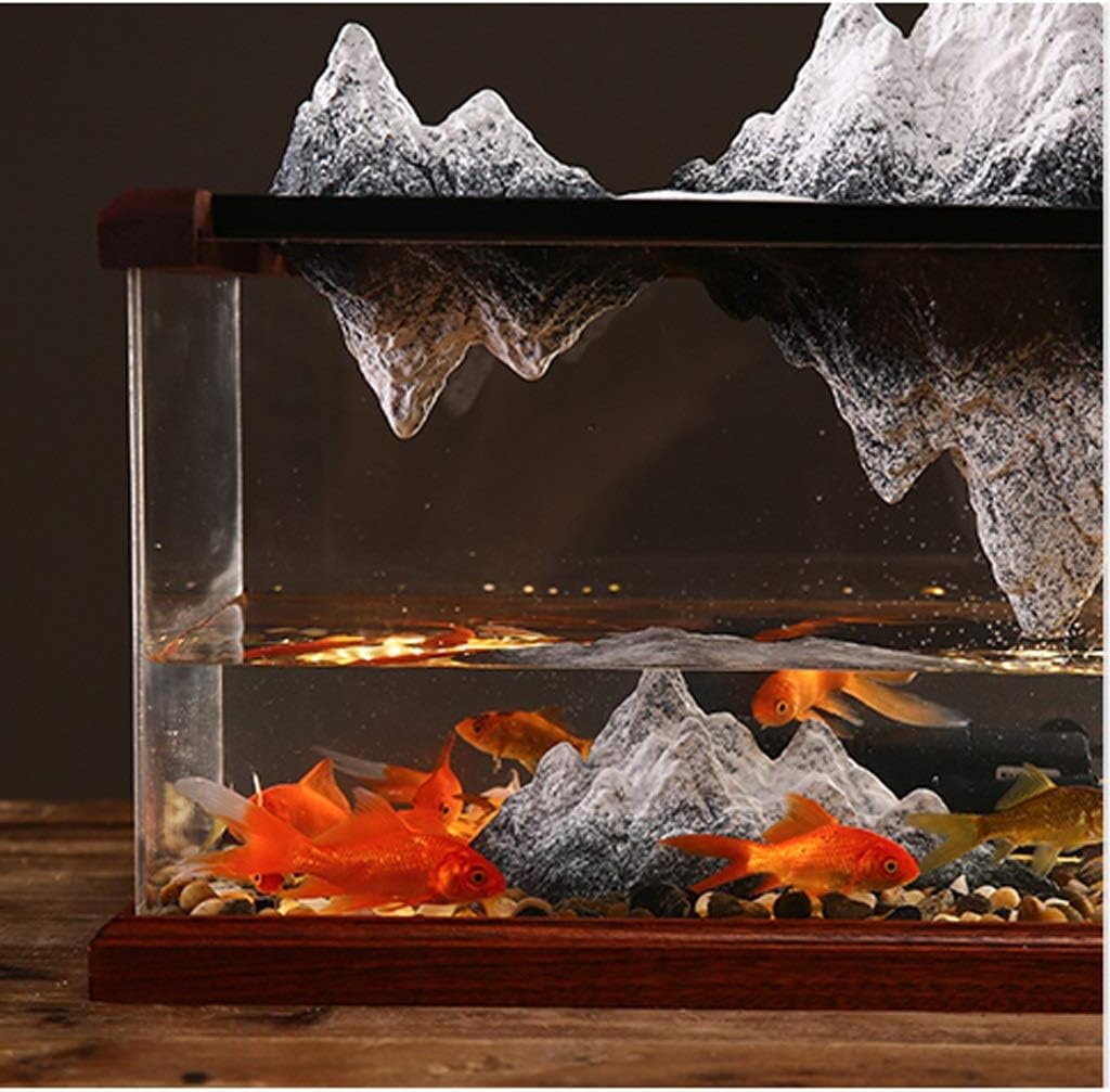 Tabletop Fountain Creative Feng Shui Lucky Fountain Water Objects Home Living Room Bedroom Landscaping Fish Tank Housewarming Opening Gift Water Fountain Decor (Color : B)