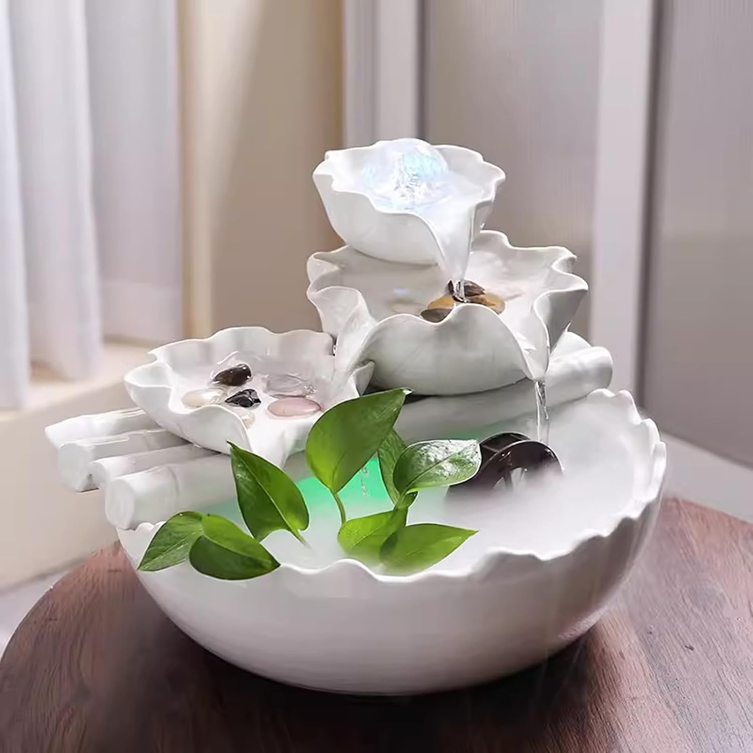Tabletop Fountain Zhaocai Lotus Flowing Water Decoration Home Furnishing Room TV Cabinet Decoration Fountain New Residence Fountain Decoration
