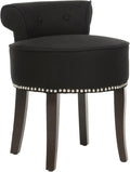 Safavieh Home Collection Georgia Black and Espresso Petite Vanity Stool
