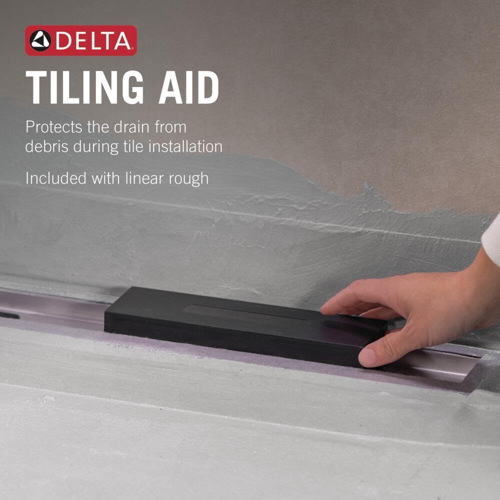 Delta Faucet 36' Reversible Linear Shower Drain Trim in Matte Black