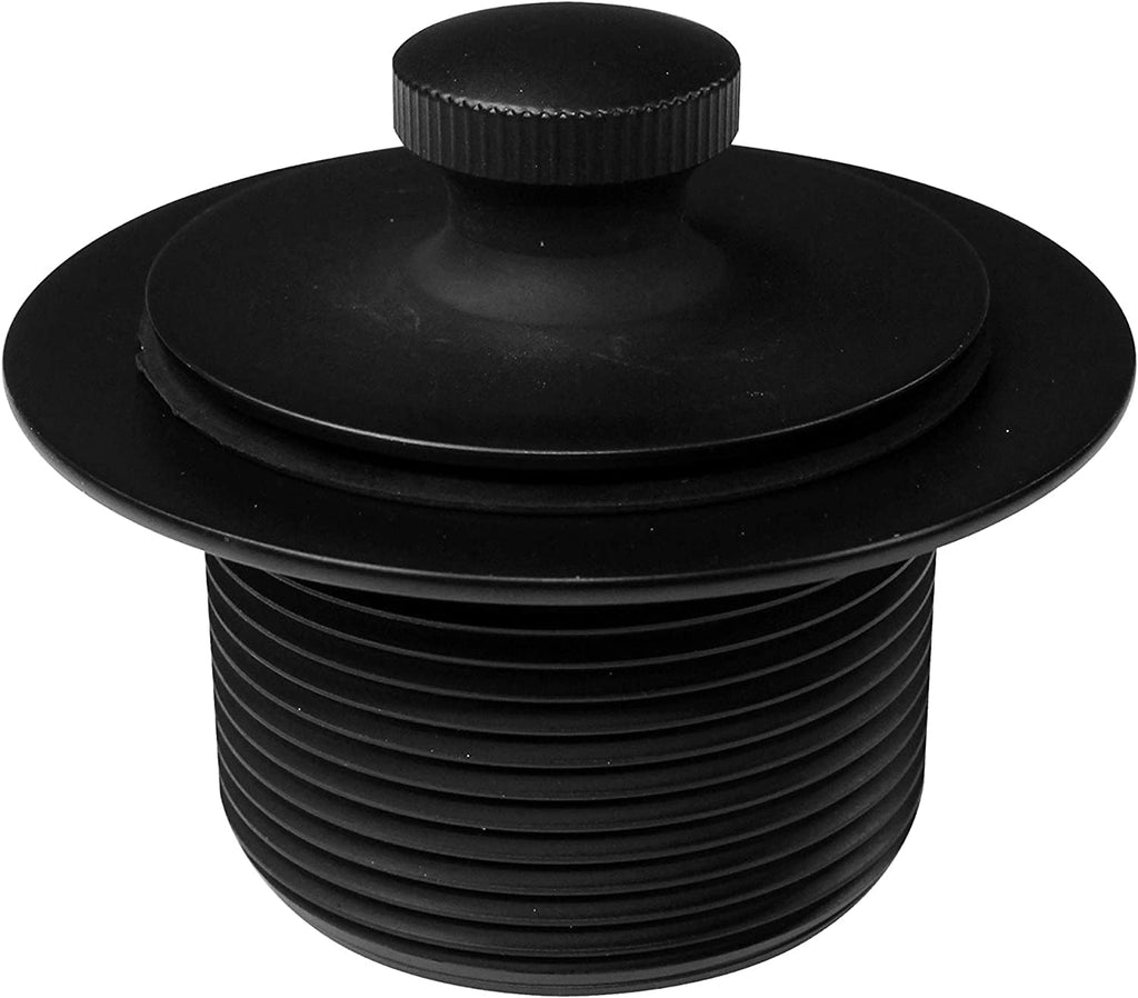 Westbrass D4942-12-62 1-1/2' x 12' Bath Waste & Overflow Assembly with Two-Hole Faceplate Cover and Twist & Close Drain Plug-SCH. 40 PVC, 12-Pack, Matte Black