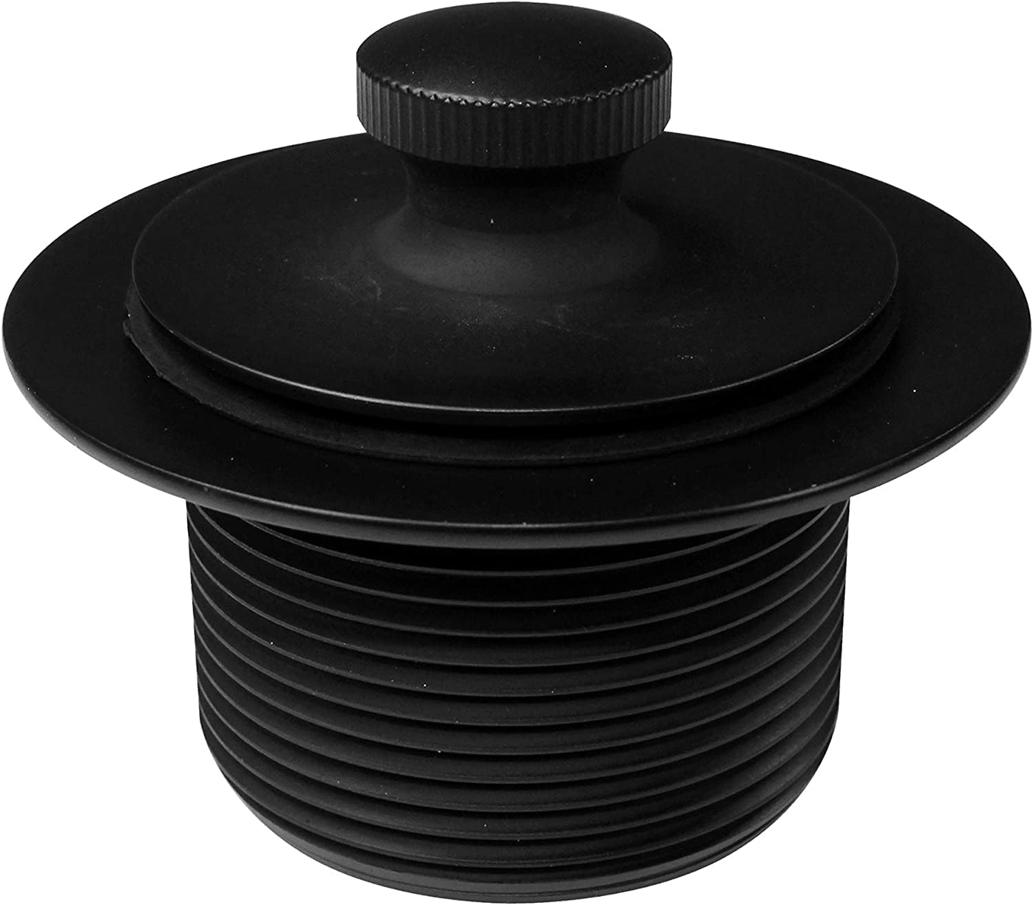 Westbrass D4942-12-62 1-1/2' x 12' Bath Waste & Overflow Assembly with Two-Hole Faceplate Cover and Twist & Close Drain Plug-SCH. 40 PVC, 12-Pack, Matte Black