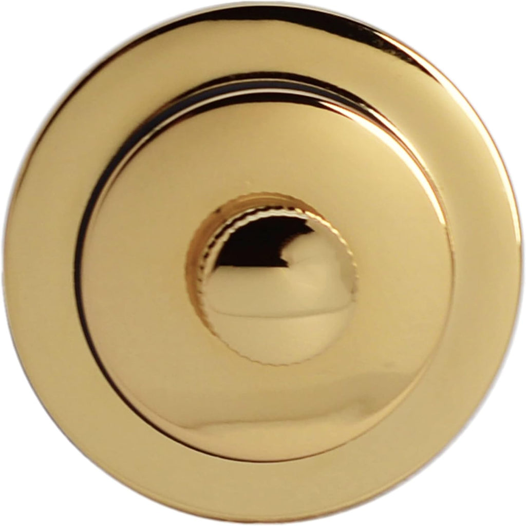 Westbrass A321H-01 14' Brass Bath Waste & Overflow Assembly with Twist & Close Drain Plug and Illusionary Faceplate, Polished Brass