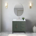 Vanity Art 36 inch Bathroom Vanity with Single Sink & Ceramic Top, Vanity Cabinet with Soft-Closing Doors, Drawers, Solid Wood Frame, Vintage Green, VA9036-VG-BN1