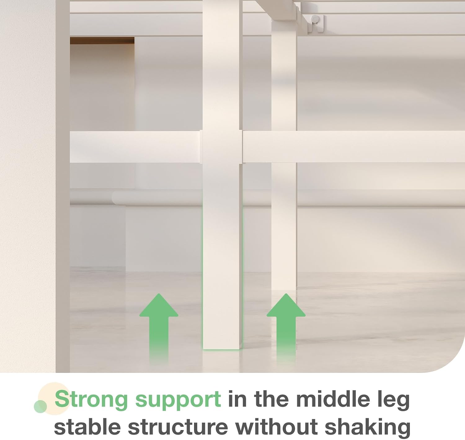 Novilla 18 Inch Queen Bed Frame with Headboard, White Metal Platform Bed Frame, Queen Size Bed Frame No Box Spring Needed, Easy Assembly