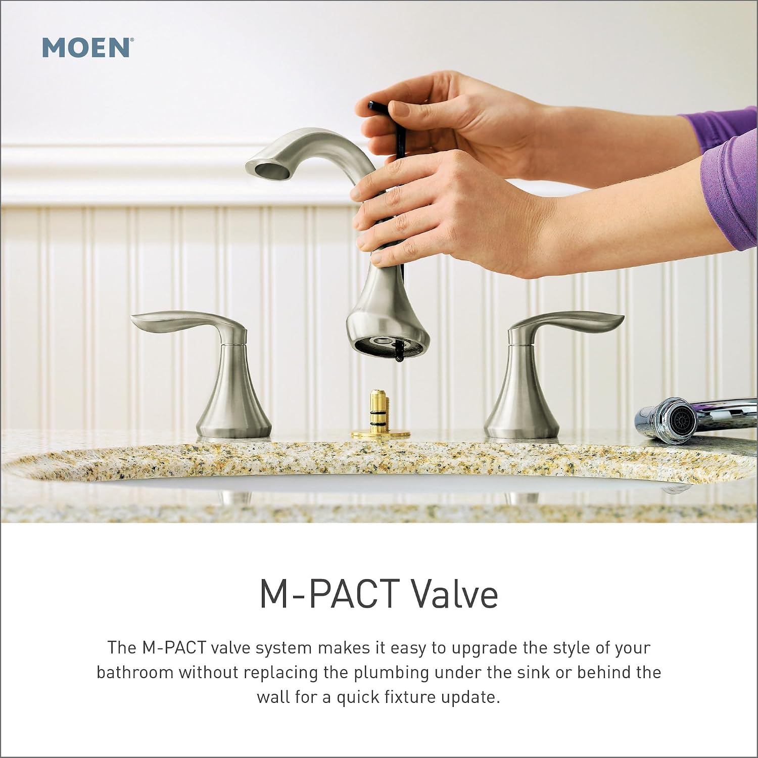 Moen Eva Oil-Rubbed Bronze Two-Handle High Arc Widespread Bathroom Sink Faucet for 3-Hole Setups with Valve Included, TV6420ORB