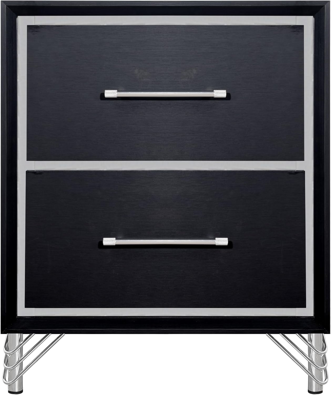 New Classic Furniture Ava 5-Piece Wood King Bedroom Set with 2 Nightstands, Ebony Black