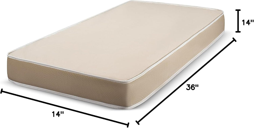 5' Foam Mattress with Fabric Cover 36X74 for RV, Cot, Folding, Guest & Day Bed (COT36, 5 inch)