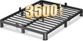 VIPSHOW 4 Inch Queen Heavy Duty 3500 lbs Bed Frame with Round-Corner Legs & Anti-Squeak Design – Quick Assembly Metal Platform, No Box Spring Needed