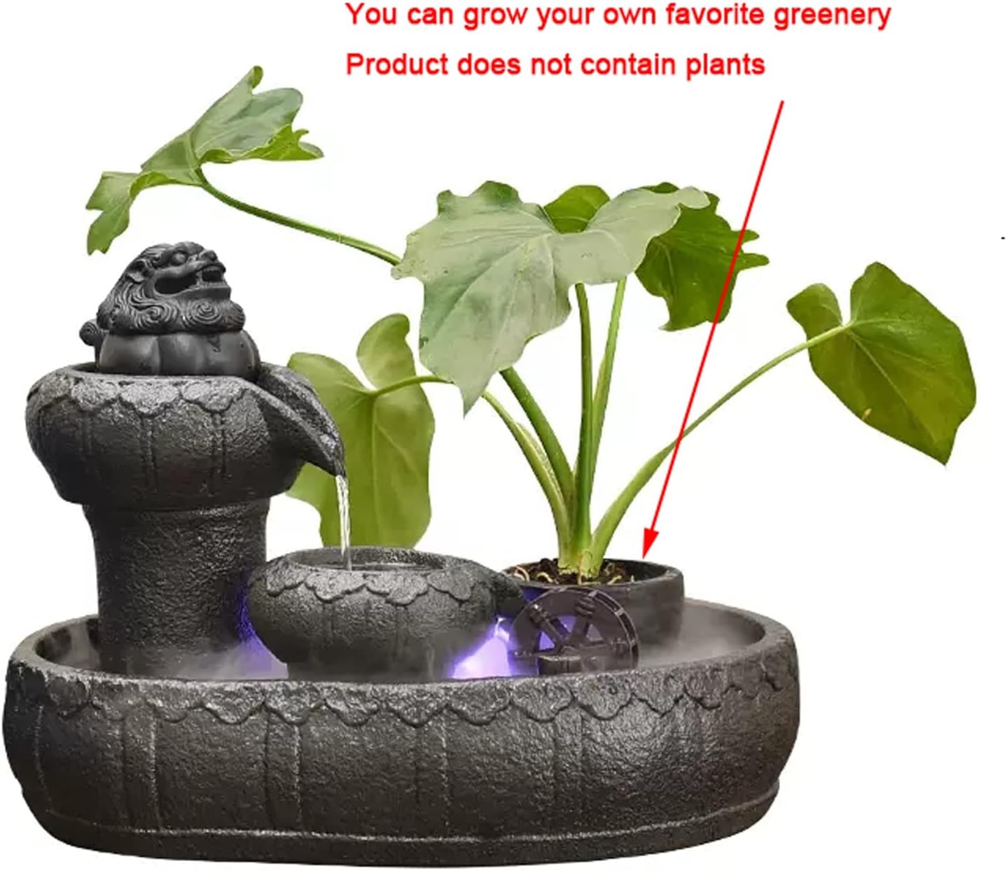 Tabletop Fountain Ceramic Tabletop Fountain Indoor Mini Water Feature for Home Decoration Table Desk Office Patio
