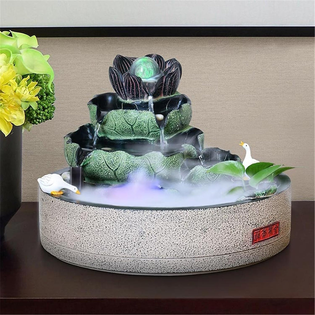 Tabletop Fountain Chinese Fish Tank Water Ornaments Desktop Feng Shui Wheel Decorative Fountain Landscaping Tabletop Water Fountain