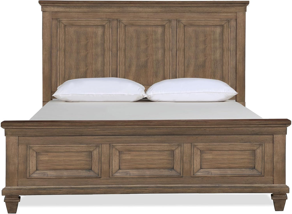 New Classic Furniture Mariana 5-Piece Wood Cal King Bedroom Set with 2 Nightstands, Vintage Mocha