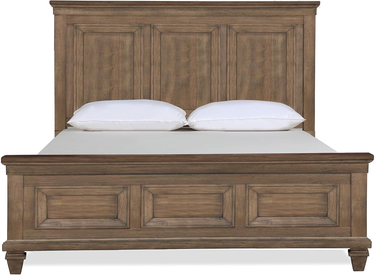 New Classic Furniture Mariana 5-Piece Wood King Bedroom Set with 2 Nightstands, Vintage Mocha